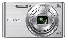 893018.01 Фотоаппарат Sony Cyber-shot DSC-W830 серебристый 20.1Mpix Zoom8x 2.7" 720p 27Mb MS Pro/MS Pro Duo Su