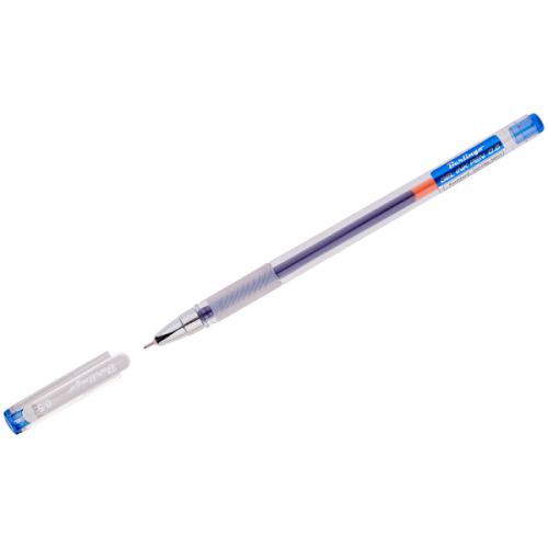 133524.66 Ручка гелевая Berlingo "Standard" синяя, 0,5мм, грип, игольчатый стержень