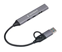 865666.42 Разветвитель USB 3.0 / 2.0 Gembird UHB-C444, 4 порта: 2хType-C, 1хUSB 3.0, 1хUSB 2.0, алюминиевый ко