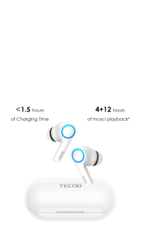 819296.28 Беспроводные Bluetooth наушники для для сотовых телефонов, (Бренд:TECNO, модель H3) белый/white