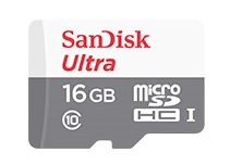 336777.01 Флеш карта microSDHC 16Gb Class10 Sandisk SDSQUNB-016G-GN3MA Ultra + adapter