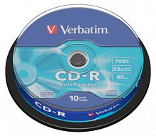 45684.01 Диск CD-R Verbatim 700Mb 52x Cake Box (10шт) (43437)