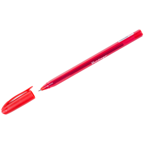 243016.66 Ручка шариковая Berlingo "Triangle 100T" красная, 0,7мм, трехгран., игольчатый стержень