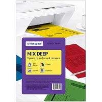 245198.66 Бумага цветная OfficeSpace deep mix А4, 80г/м2, 100л. (4 цвета)