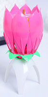 252694.85 Свеча для торта музыкальная "Тюльпан", розовая, 12×5 см 