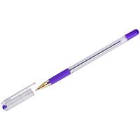 235080.66 Ручка шариковая MunHwa "MC Gold" фиолетовая, 0,5мм, грип, штрих-код