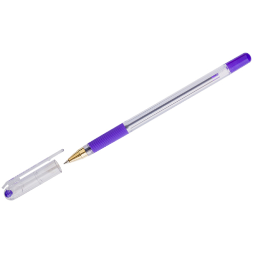 235080.66 Ручка шариковая MunHwa "MC Gold" фиолетовая, 0,5мм, грип, штрих-код