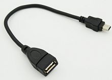 833943.01 Кабель USB (f)-mini USB (m) 0.2м черный