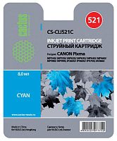690090.01 Картридж струйный Cactus CS-CLI521C голубой (8.4мл) для Canon MP540/MP550/MP620/MP630/MP640/MP660