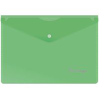192622.66 Папка-конверт на кнопке Berlingo, A5+, 180мкм, зеленая