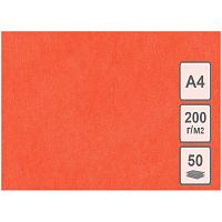 638407 Картон цветной тонированный А3, Лилия Холдинг, 200г/м2,красный 1 лист