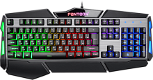 575258.50 Проводная мембранная игровая клавиатура Jet.A Panteon M300 c LED подсветкой, 104 клавиши, USB, серая