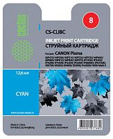 690099.01 Картридж струйный Cactus CS-CLI8C голубой (12мл) для Canon Pixma MP470/MP500/MP510/MP520/MP530 MP600