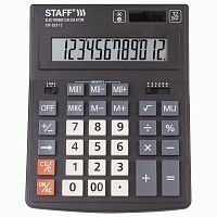 250415.85 Калькулятор настольный STAFF PLUS STF-333 (200x154мм), 12 разрядов, двойное питание, 250415