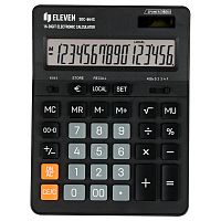 339208.66 Калькулятор настольный Eleven SDC-664S, 16 разрядов, двойное питание, 155*205*36мм, черный